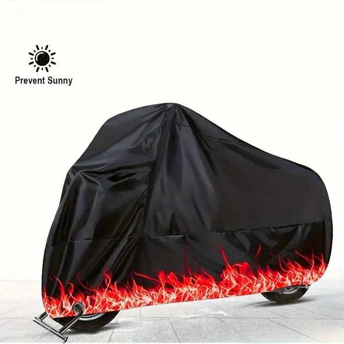 Prelata Husa motocicleta flacari Red Flame XXXL 265cmx125cm­x105cm moto scuter Oxford XXXXL 295cmx140cm­x110cm