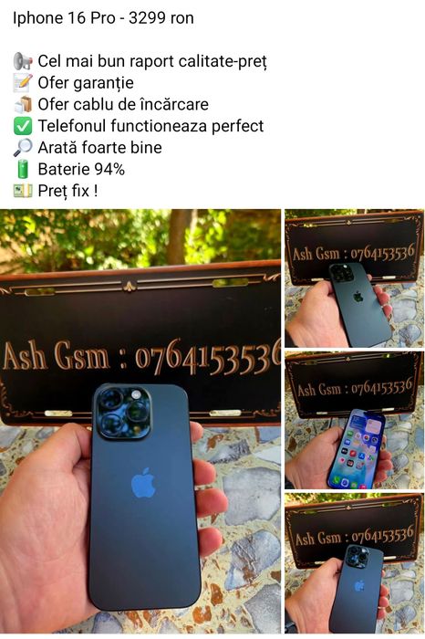 iPhone 16 Pro impecabil