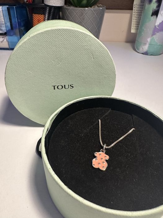 Сребърно колие 925 - TOUS (розов цвят)