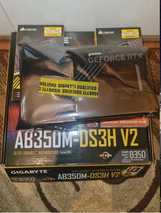 PC Gaming RTX 5060-noua , Ryzen 5 3600, 32GB Ram, SSD 970 evo+ , Lenovo 24" 144hz