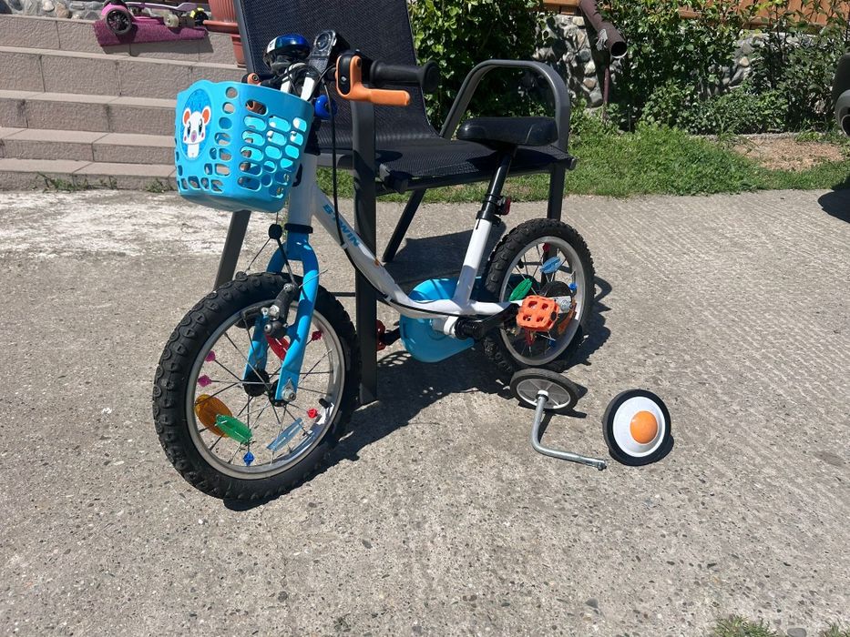 Bicicleta  copii cu roti ajutatoare 2-5 ani