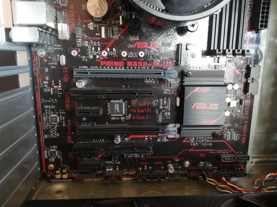 Asus Prime B350-plus с AMD Ryzen 5 1600 Sapphire Nitro+ 8GB