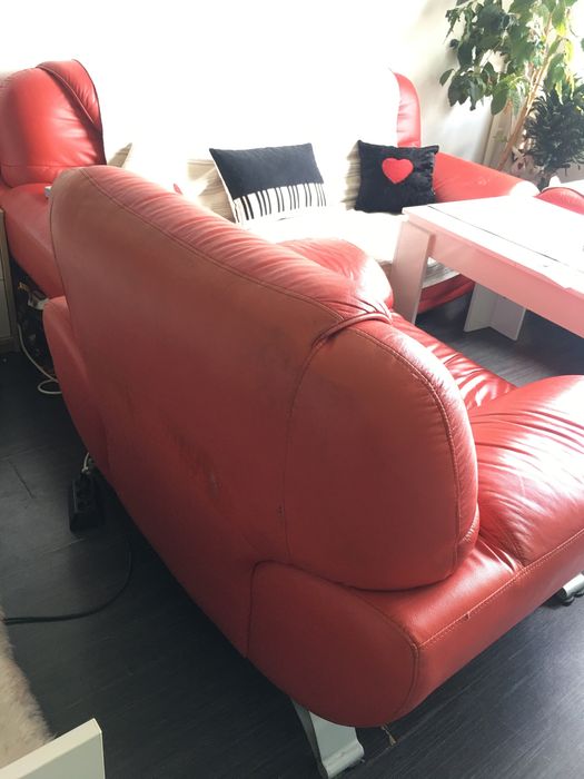 Кресло от естествена кожа