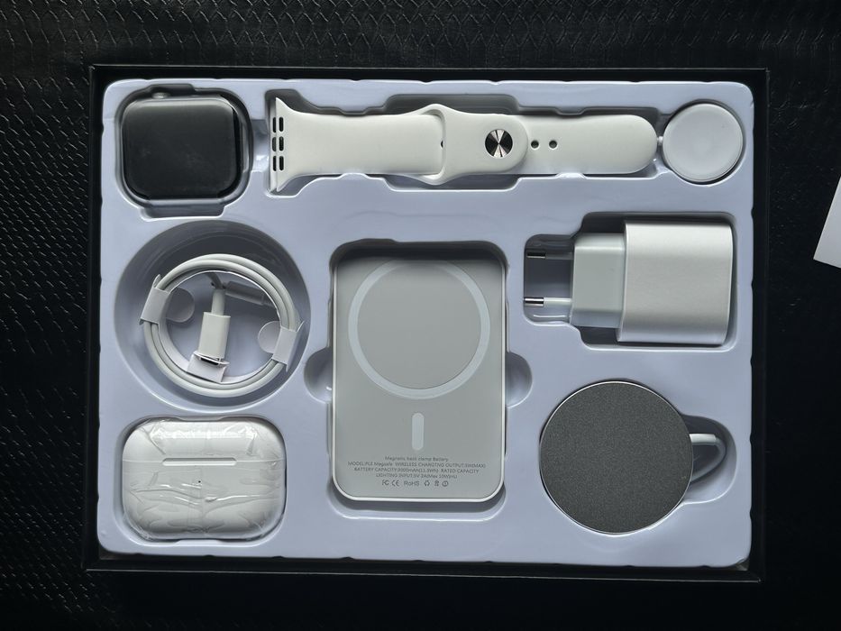 Apple komplekt Smart watch airpods magseaf zaryadchik poverbank