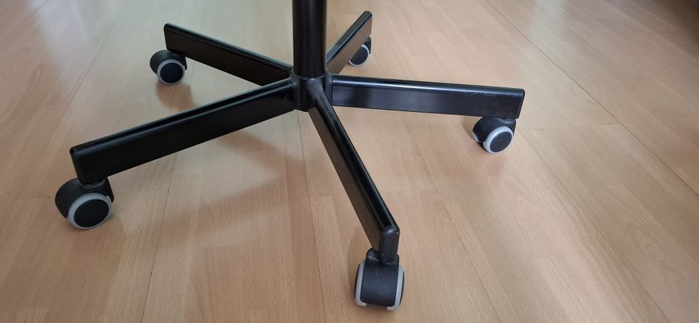Scaun rotativ cu brațe pentru birou (gri și negru)