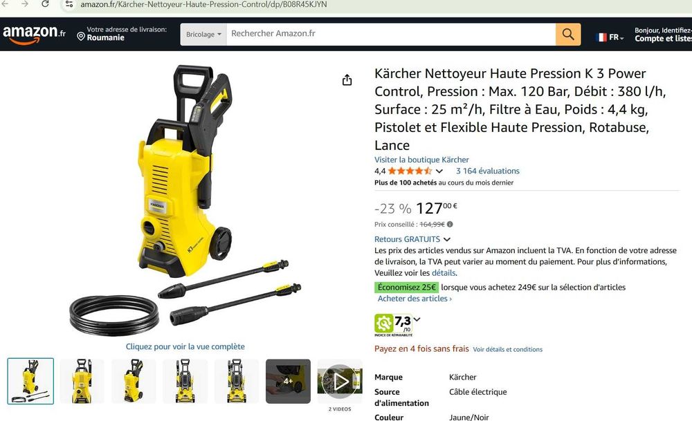 Curățător de înaltă presiune Kärcher K 3 Power Control