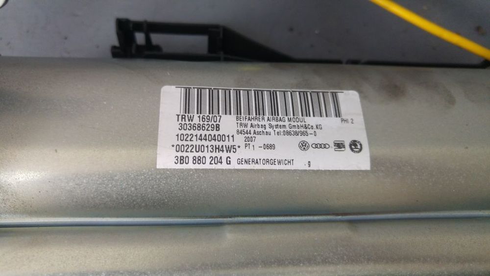 airbag pasager skoda superb 1 3b0880204g