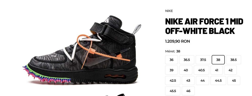 Nike Air Force 1 Mid Off-White Black