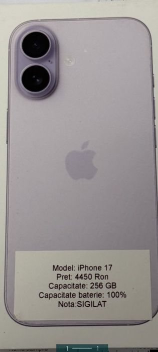 Telefon IPHONE 17 GB 256 NOU