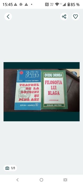 Teatru de la origini până în prezent+ Filozofia lui Blaga- Ovidiu Drimba