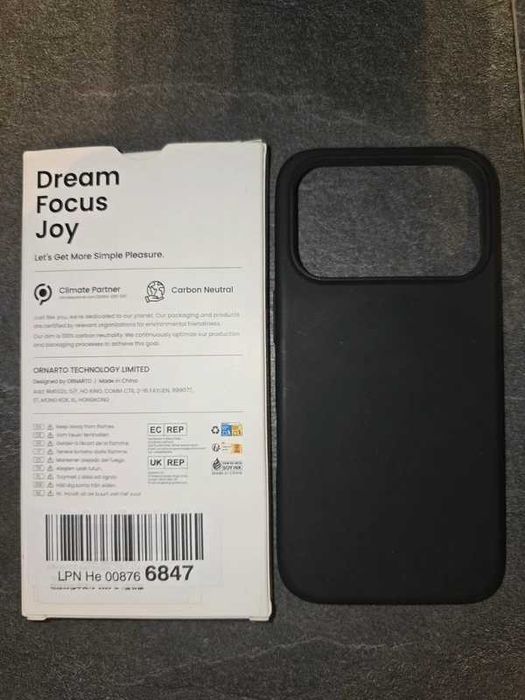 Husă Ornarto iPhone 17 Pro (6.3") Neagră