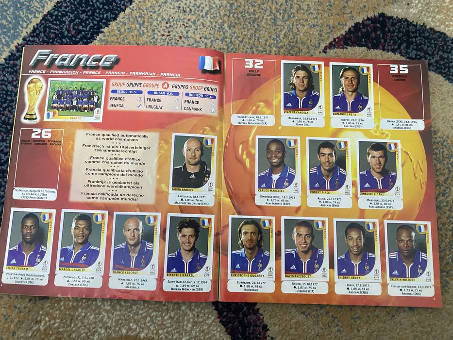 Panini FIFA World Cup 2002 Korea Japan Sticker Album Alba Iulia