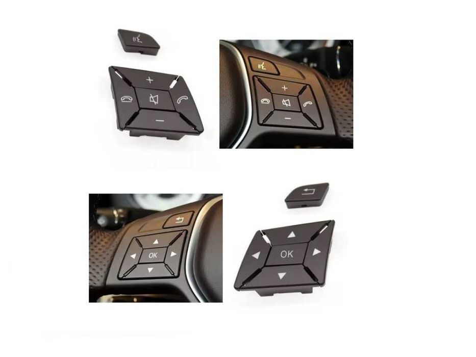 Капачета за бутони на волан за Mercedes E-Class W212 / W207 Facelift