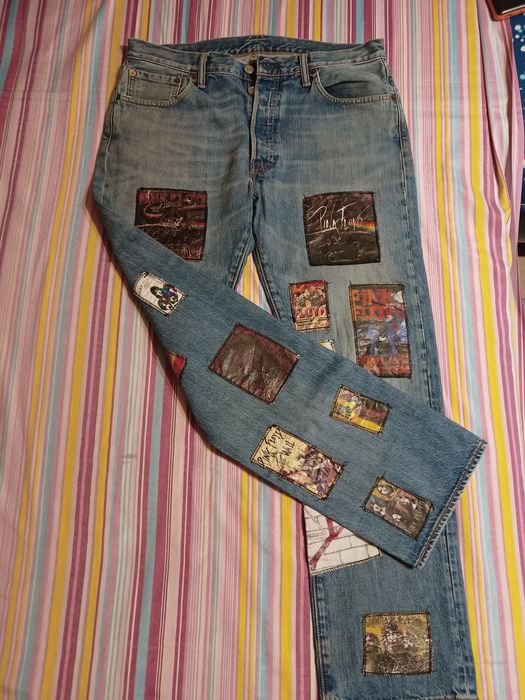 Blugi retro Levi's Strauss Pink Floyd Edition/ autentici