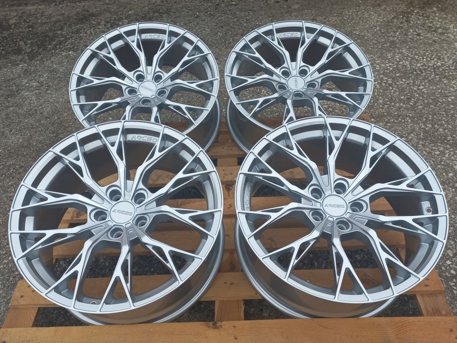 19"Roma 5x112 Silver Polish 8.5j et30 Bmw G Audi Mercedes Vw Seat Škoda Чисто Нови