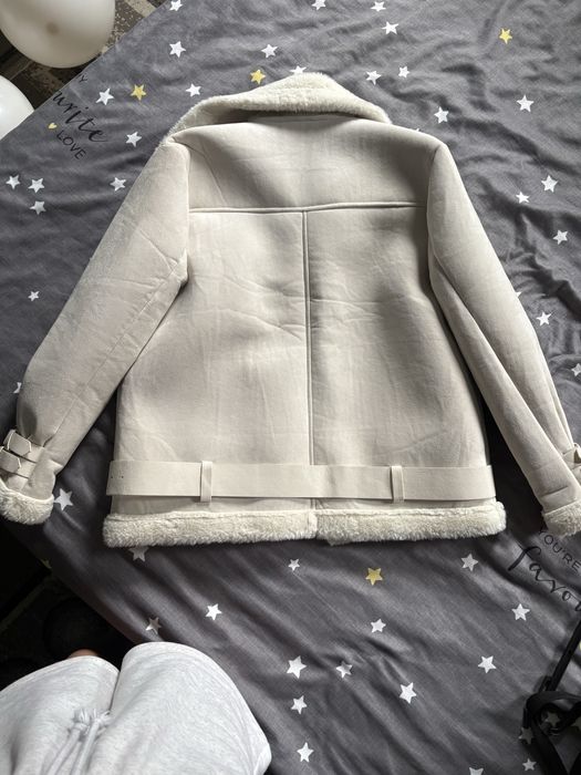 Дубленка в цвете айвори