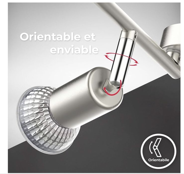 Aplica de tavan cu 4 becuri GU10 de 2,9 W BKLicht