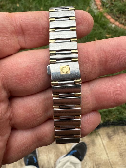 Омега дамски часовник 18к злато стомана. Omega constellation