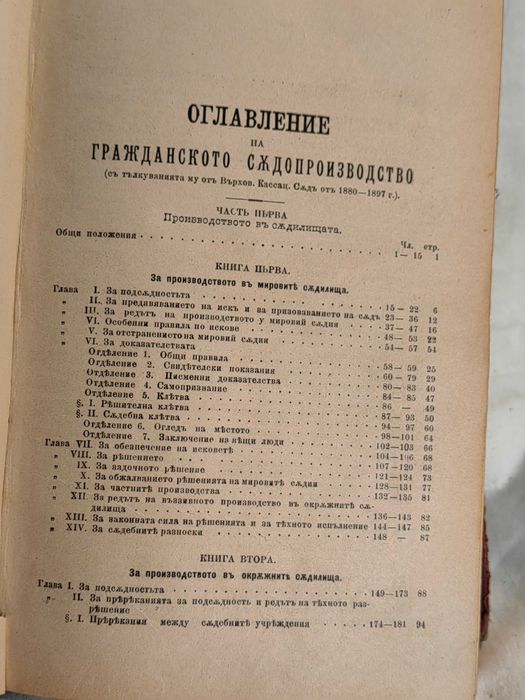 Книга Гражданско Съдопроизводство с Тълкуванията Му От ВКС  1897 г