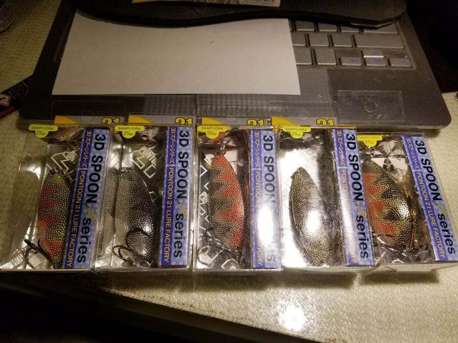 Oscilante PONTOON21 Sampliora 14, 18 si 25 gr. suflate Au/ Ag nu GIPO