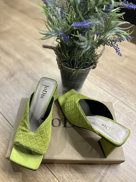 Trieste Lime - saboti piele naturala