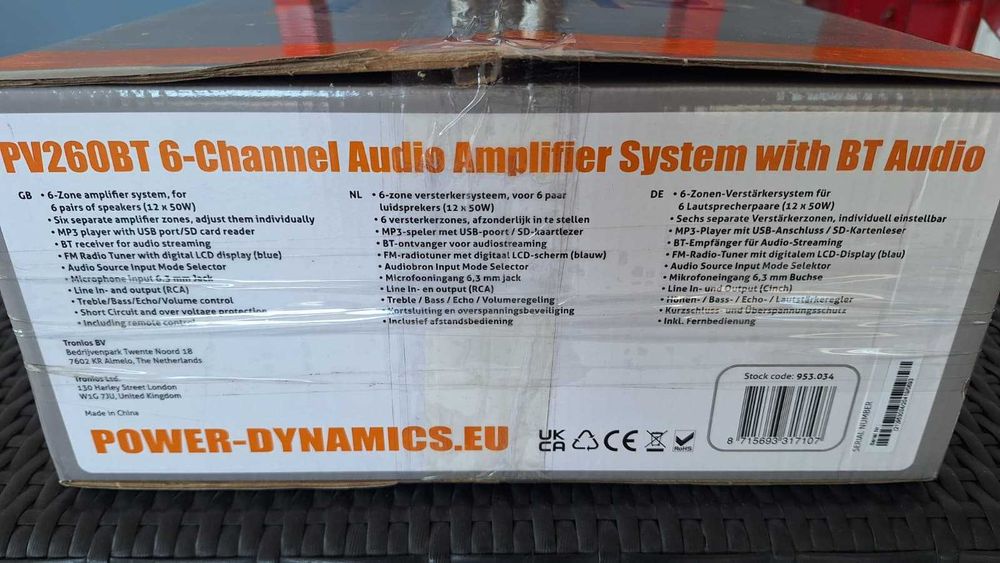 Amplificator Audio Power Dynamics PV260BT