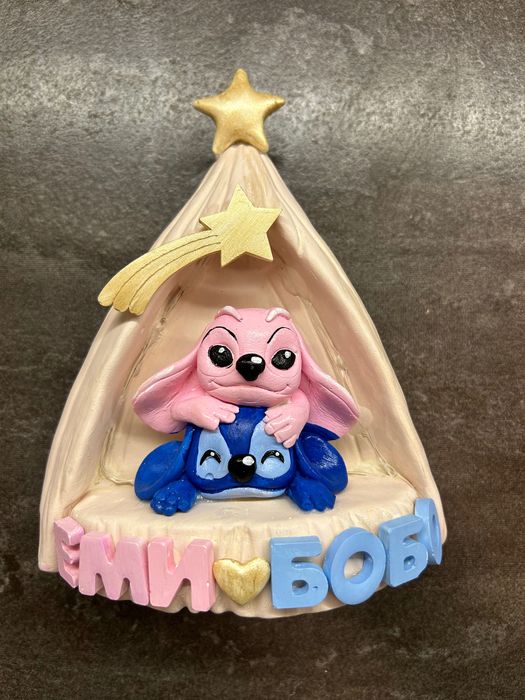 Ръчноизработени детска лампа Стич