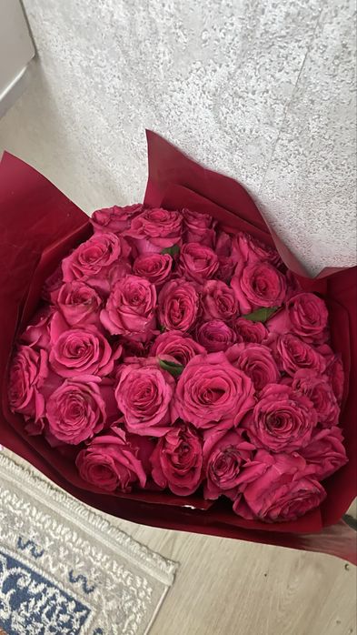цветы розовые 51шт