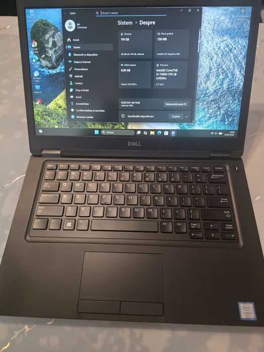 Laptop Dell 5490, i5-7300, ram 8gb, ssd 128gb, bat 4h