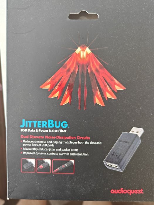 Amplificator de casti si DAC  AudioQuest DragonFly Red + prelungitor + filtru + cablu RCA