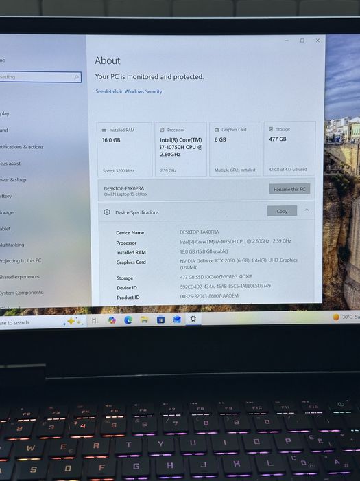 HP OMEN 15 | i7-10750H | RTX 2060 6GB (100W) | 16GB RAM | SSD 512GB | 144Hz