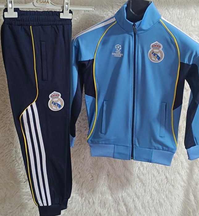 Детски Анцуг Мбапе 10 Реал Мадрид  Футбол Бял Жълт Кант Champions