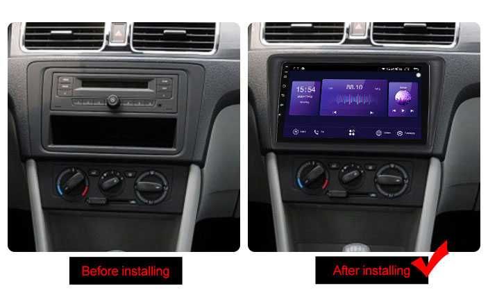 Navigatie Android 14 SKODA RAPID / TOLEDO 1/8 Gb Waze CarPlay + CAMERA