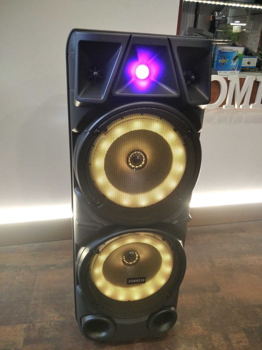 Супер мощна караоке колона 2х8 4500MAh + ПОДАРЪК микрофон