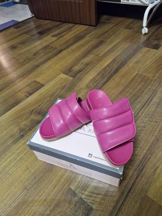 Papuci roz 37 piele naturala