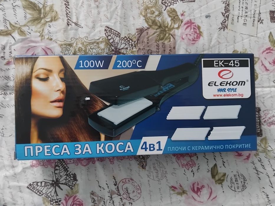 Преса за коса със керамични поставки!