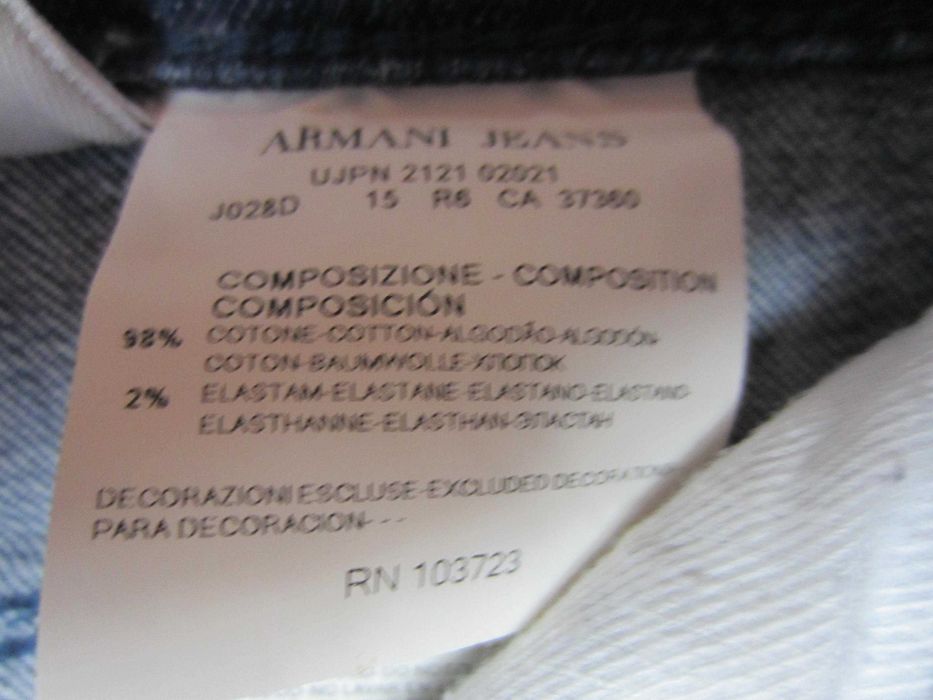 Blugi Armani W36 L32,Talie=95cm,Lung=103cm,slim fit