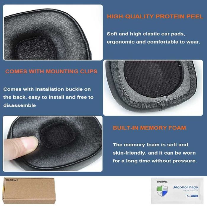 Set 2 bureti pentru casti Marshall Major IV 4 On-Ear, Spuma cu memorie