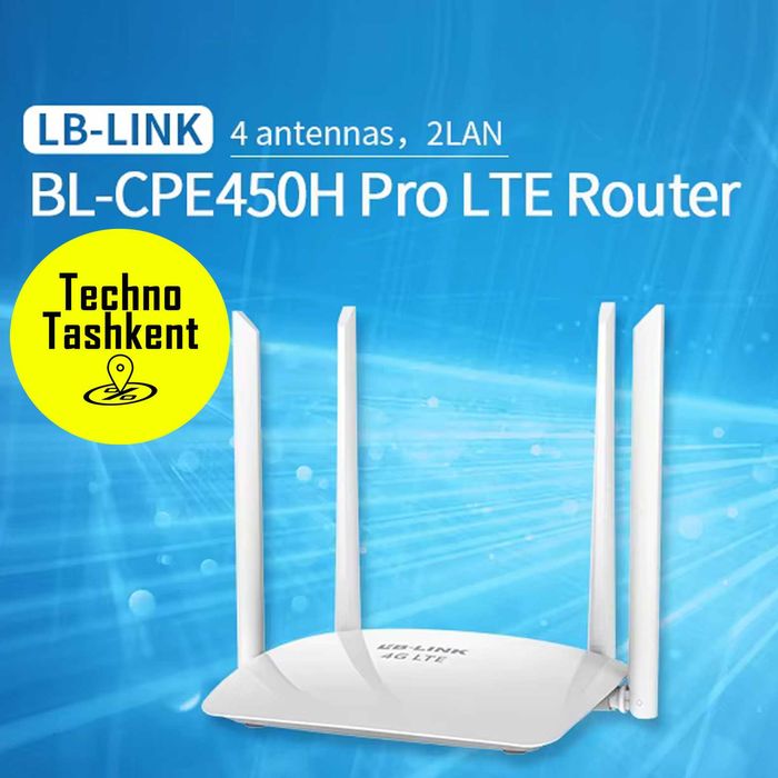 Роутер Wi-Fi с сим картой 4G Lb-Link BL-CPE450H, 300 Мб/сек