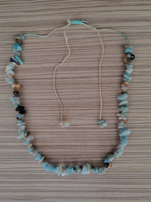 Colier Boho Zen – Chipsuri de Amazonit Natural