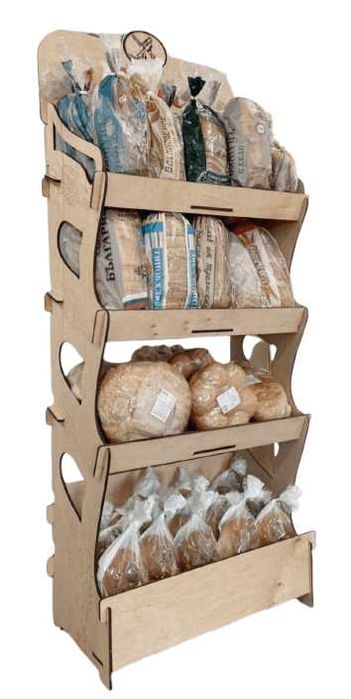 Дървен Стелаж за хляб