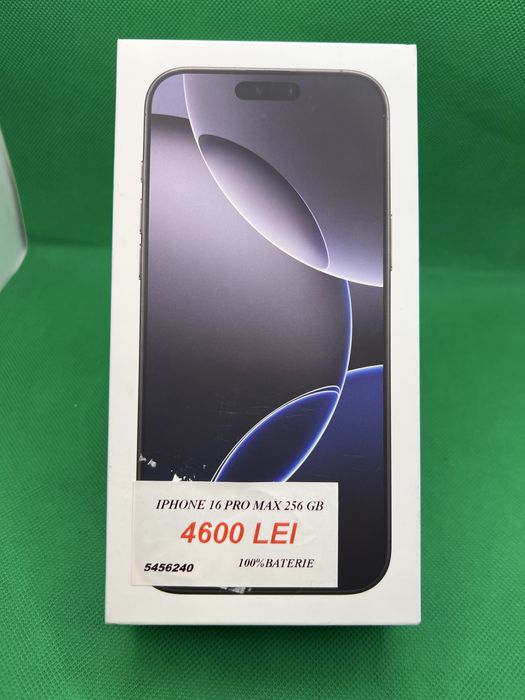 Iphone 16 Pro Max 256 GB baterie 100%, Lazar Amanet Crangasi 54562