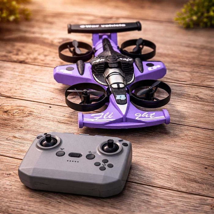 Дрон квадрокоптер машинка 2 в 1