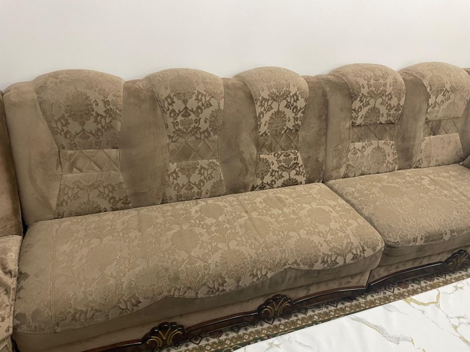 Диван, коричневый, угловой