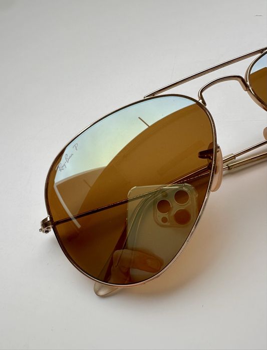 Ray Ban RB3025 Limited Edition 58MM Gold Mirror