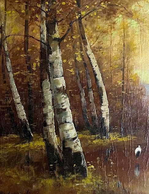 "MESTECENI" SUPERB! tablou foarte vechi, semnat, realizat in ulei pe panza, 80x60cm+rama, Rama lemn