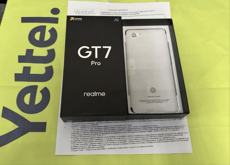 КАТО НОВ 512GB Realme GT 7 Pro Гаранция Yettel 2027г. Orange gt7