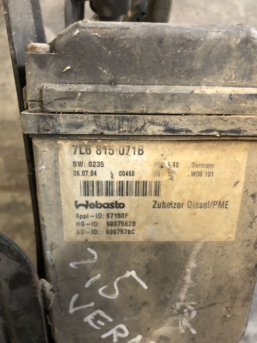 webasto / sirocou volkswagen touareg 2.5 2008