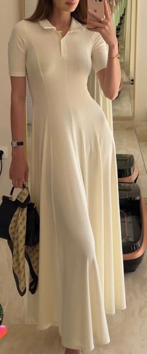 Платье белое длинное old money