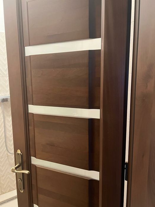 Usa lemn masiv cu sticla